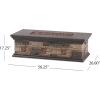 Christopher Knight Home Chesney Outdoor 50,000 BTU Rectangular Fire Pit (No Tank Holder) – Lightweight Concrete – Stone Finish