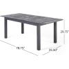 Christopher Knight Home Chivo 7-Piece Acacia Wood Outdoor Dining Set, Extendable Dining Table with Umbrella Hole and 6 Armless Chairs with Cushions, Patio Dining Furniture Set, Light Grey+Dark Grey(Set for 8)