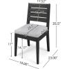Christopher Knight Home Chivo 7-Piece Acacia Wood Outdoor Dining Set, Extendable Dining Table with Umbrella Hole and 6 Armless Chairs with Cushions, Patio Dining Furniture Set, Light Grey+Dark Grey(Set for 6)