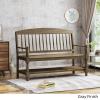 Christopher Knight Home Eddie Indoor Farmhouse Acacia Wood Bench with Shelf, Gray Finish