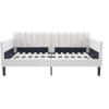 Christopher Knight Home Elena Twin Size Upholstered Daybed, Futon Sofa Bed Ribbed Tufted Backrest Lavish Modern Design, Couch Bed Frame for Bedroom Living Room Guest Room Apartment, Ivory Boucle(Ivory Boucle)
