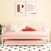 Christopher Knight Home Fox Twin Daybed with Trundle, Metal Sofa Bed Set, Rollaway Daybed Couch Bed Frame for Bedroom Living Room Guest Room, Elegant and Simple Style, Anti-Noise, Easy Assembly, White(White)