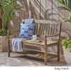 Christopher Knight Home Great Deal Furniture Christopher Knight Home Cody Outdoor Acacia Wood Bench with Shelf, Gray Finish