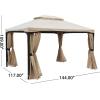 Christopher Knight Home Skyline Gazebo, Black + Beige