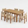 Christopher Knight Home Vikle 9-Piece Outdoor Dining Set Acacia Wood, Extendable Table with Umbrella Hole and 8 Wicker Chairs, Patio Dining Furniture Set for Garden/Backyard, Light Grey+Teak+Natural(Light Grey+teak+natural)