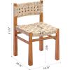 Christopher Knight Home Vikle 9-Piece Outdoor Dining Set Acacia Wood, Extendable Table with Umbrella Hole and 8 Wicker Chairs, Patio Dining Furniture Set for Garden/Backyard, Light Grey+Teak+Natural(Light Grey+teak+natural)