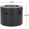 Christopher Knight Home Wellington Outdoor 40,000 BTU Circular Fire Pit – Brushed Black