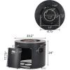 Christopher Knight Home Wellington Outdoor 40,000 BTU Circular Fire Pit – Brushed Black