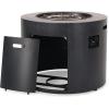 Christopher Knight Home Wellington Outdoor 40,000 BTU Circular Fire Pit – Brushed Black