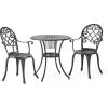 Christopher Knight Home Angeles Outdoor Cast Aluminum Bistro Furniture Set with Ice Bucket, 3-Pcs Set, Copper