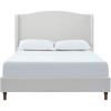 Christopher Knight Home Bacro 54″ H Tall Headboard Upholstered Bed, Queen Size Bed, Slat Support Camelback Bed, Wingback Headboard, No Box Spring Needed, Easy Assembly Chenille Headboard Bed, Ivory(Camelback Ivory)