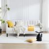 Christopher Knight Home Elena Twin Size Upholstered Daybed, Futon Sofa Bed Ribbed Tufted Backrest Lavish Modern Design, Couch Bed Frame for Bedroom Living Room Guest Room Apartment, Ivory Boucle(Ivory Boucle)
