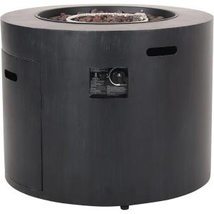 Christopher Knight Home Wellington Outdoor 40,000 BTU Circular Fire Pit – Brushed Black