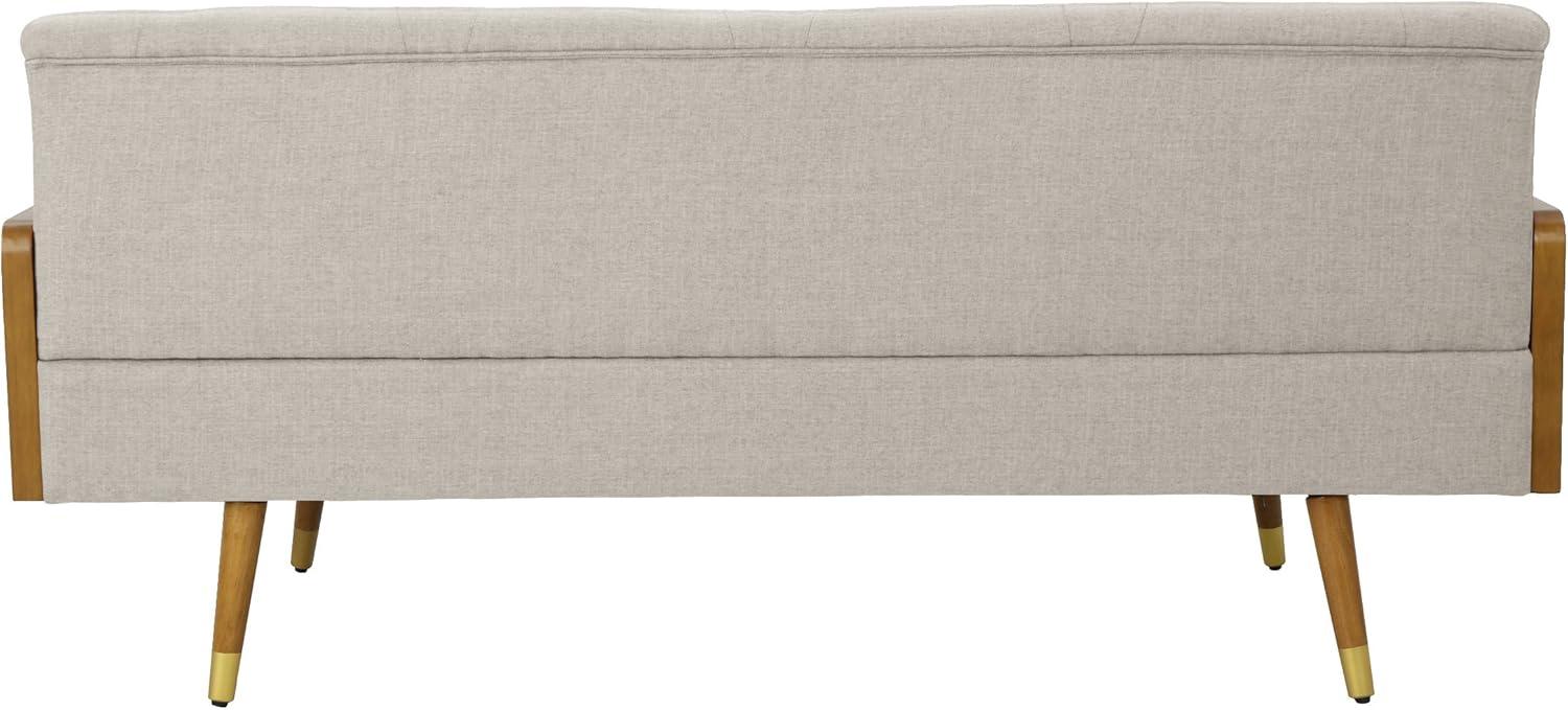 image:imageChristopher Knight Home Aidan Mid Century Modern Tufted Fabric Sofa BeigeSofa