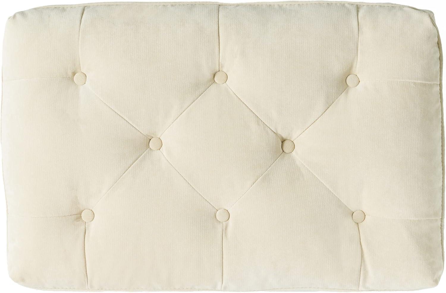 image:imageChristopher Knight Home Creme Tufted Fabric Ottoman Cream