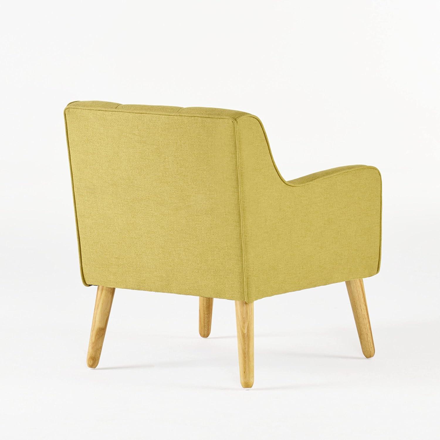 image:imageChristopher Knight Home Felicity MidCentury Modern Fabric Upholstered Accent Chair Wooden Living Room Club Chair Bedroom Comfy Reading Chair Navy BlueWasabi
