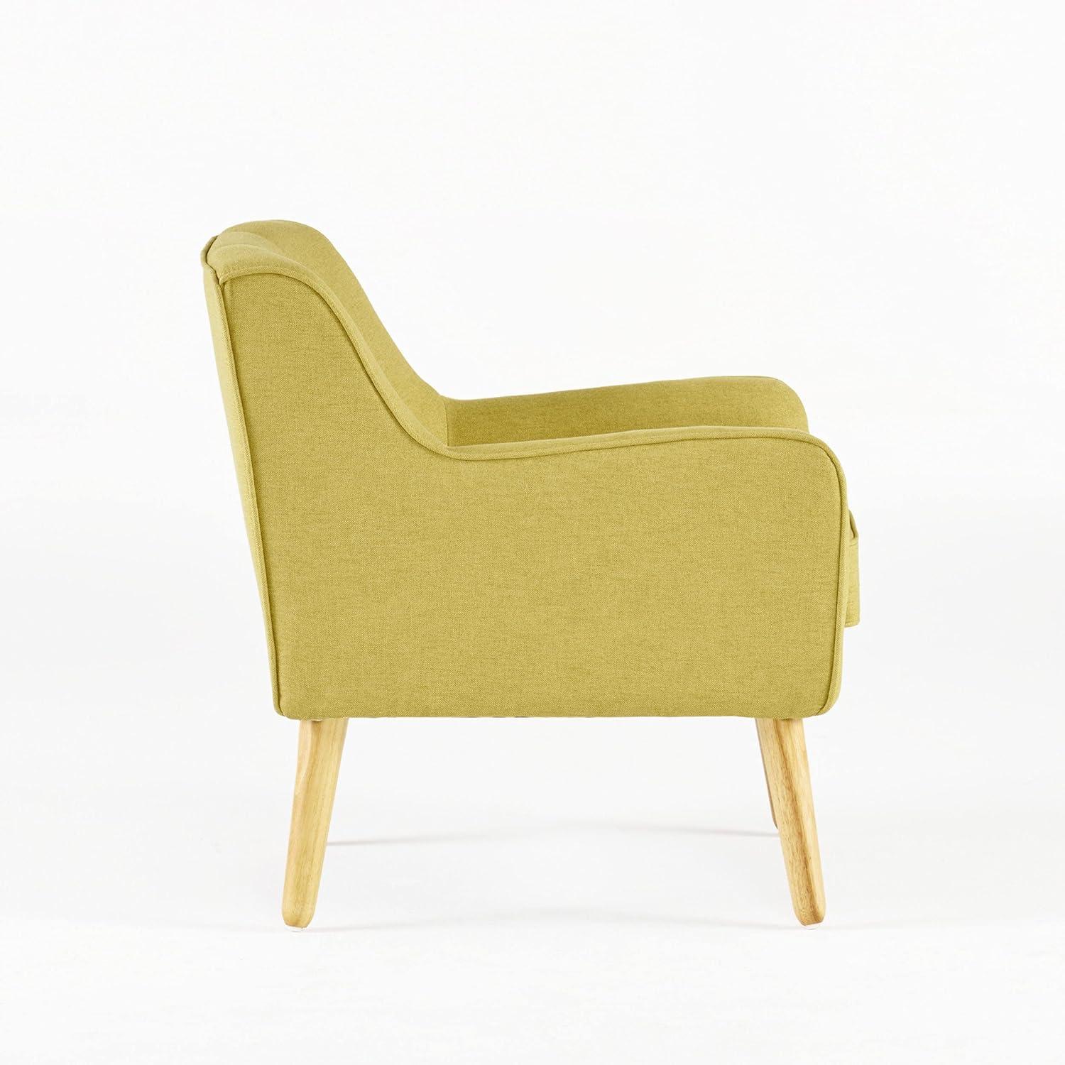 image:imageChristopher Knight Home Felicity MidCentury Modern Fabric Upholstered Accent Chair Wooden Living Room Club Chair Bedroom Comfy Reading Chair Navy BlueWasabi