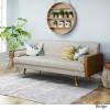 Christopher Knight Home Aidan Mid Century Modern Tufted Fabric Sofa, Beige(Sofa)