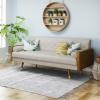 Christopher Knight Home Aidan Mid Century Modern Tufted Fabric Sofa, Beige(Sofa)