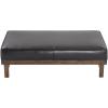 Christopher Knight Home Hillman PU Ottoman with Wood Frame,Rectangular Upholstered Footrest Bench,Non Storage Faux Leather Ottoman Bench for Living Room Bedroom Entryway Home Decor,Brown(Brown)
