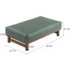 Christopher Knight Home Hillman PU Ottoman with Wood Frame,Rectangular Upholstered Footrest Bench,Non Storage Faux Leather Ottoman Bench for Living Room Bedroom Entryway Home Decor,Brown(Green)