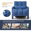 Christopher Knight Home Smyth Modern Armchair, Upholstered Accent Chair,Minimalist Lounge Chair, Cozy Seating Chair,with Linen Fabric and a Pillow, Bedroom Chair, Navy Blue(Navy Blue)