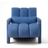 Christopher Knight Home Smyth Modern Armchair, Upholstered Accent Chair,Minimalist Lounge Chair, Cozy Seating Chair,with Linen Fabric and a Pillow, Bedroom Chair, Navy Blue(Navy Blue)