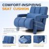 Christopher Knight Home Smyth Modern Armchair, Upholstered Accent Chair,Minimalist Lounge Chair, Cozy Seating Chair,with Linen Fabric and a Pillow, Bedroom Chair, Navy Blue(Navy Blue)