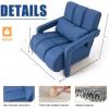Christopher Knight Home Smyth Modern Armchair, Upholstered Accent Chair,Minimalist Lounge Chair, Cozy Seating Chair,with Linen Fabric and a Pillow, Bedroom Chair, Navy Blue(Navy Blue)