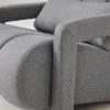 Christopher Knight Home Smyth Modern Armchair, Upholstered Accent Chair,Minimalist Lounge Chair, Cozy Seating Chair,with Linen Fabric and a Pillow, Bedroom Chair, Navy Blue(Dark Grey)