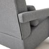 Christopher Knight Home Smyth Modern Armchair, Upholstered Accent Chair,Minimalist Lounge Chair, Cozy Seating Chair,with Linen Fabric and a Pillow, Bedroom Chair, Navy Blue(Dark Grey)