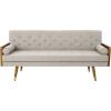 Christopher Knight Home Aidan Mid Century Modern Tufted Fabric Sofa, Beige(Sofa)