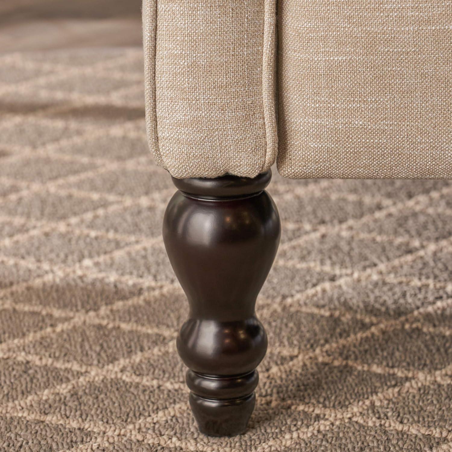 image:imageCHRISTOPHER KNIGHT HOME GDF Studio Elizabeth Tufted Fabric Recliner Vintage Reclining Reading Armchair Light BeigeGeometric