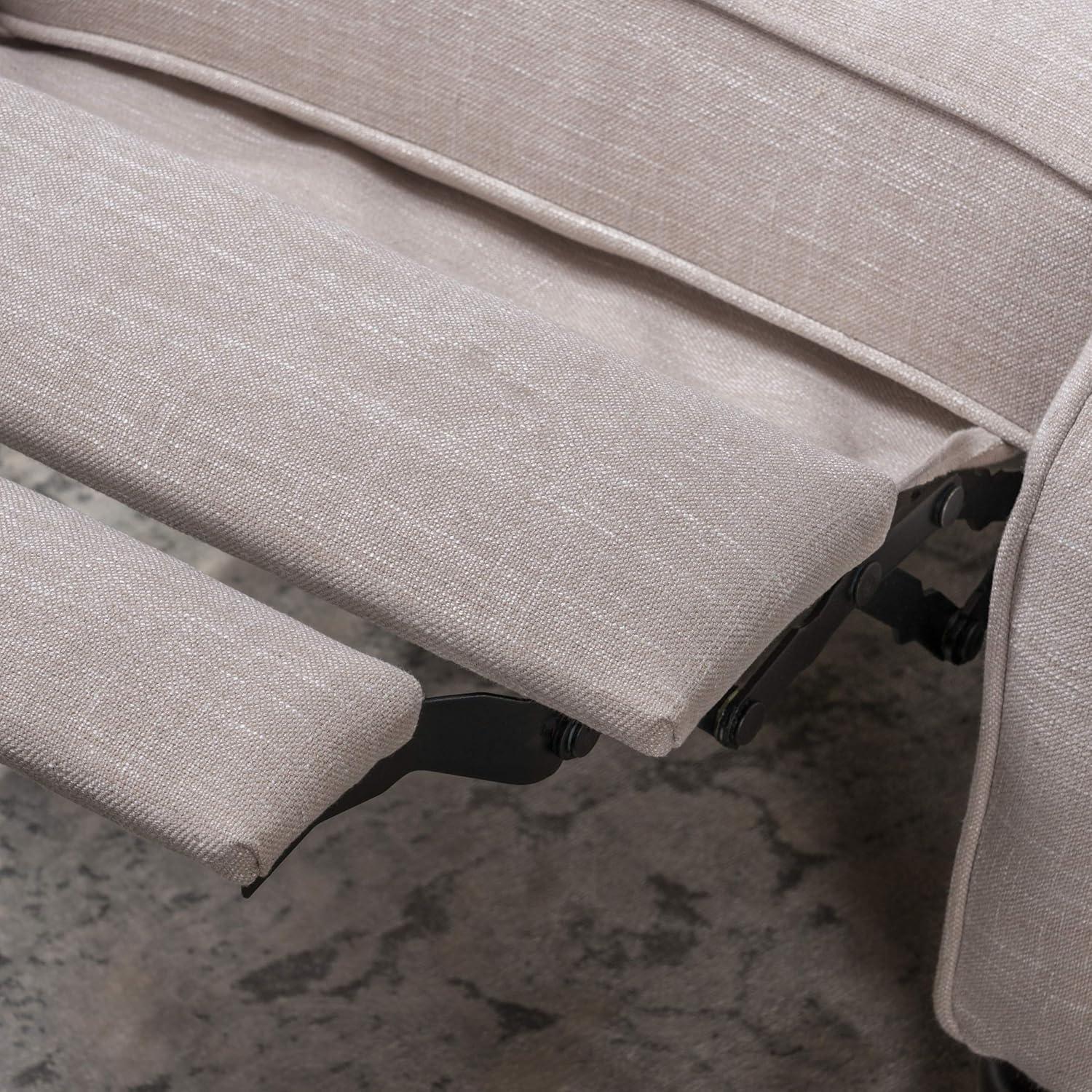 image:imageCHRISTOPHER KNIGHT HOME GDF Studio Elizabeth Tufted Fabric Recliner Vintage Reclining Reading Armchair Light BeigeGeometric