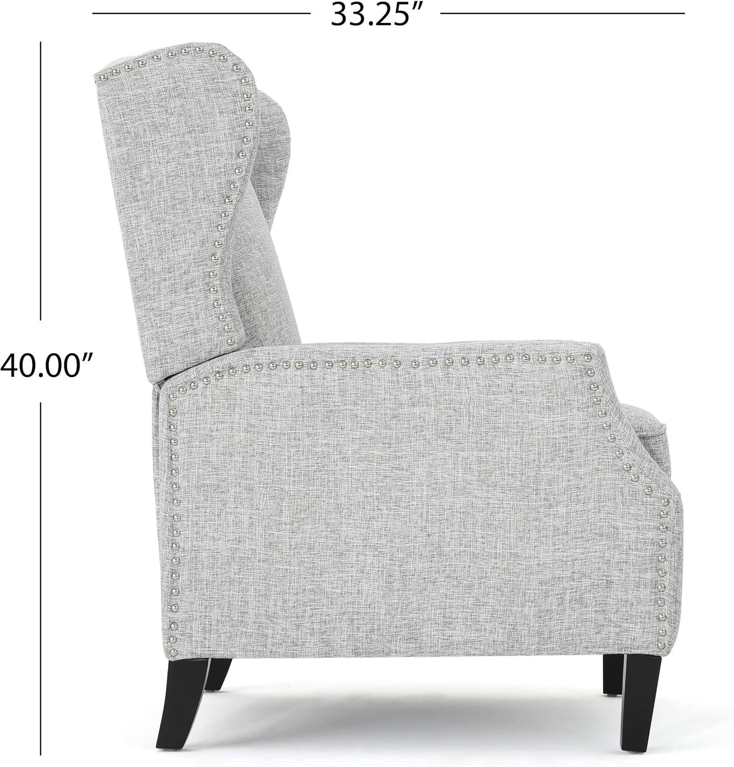 image:imageChristopher Knight Home Ellyn Fabric Recliner Set of 2 Light Gray Tweed Dark BrownLight Gray Tweed Dark Brown