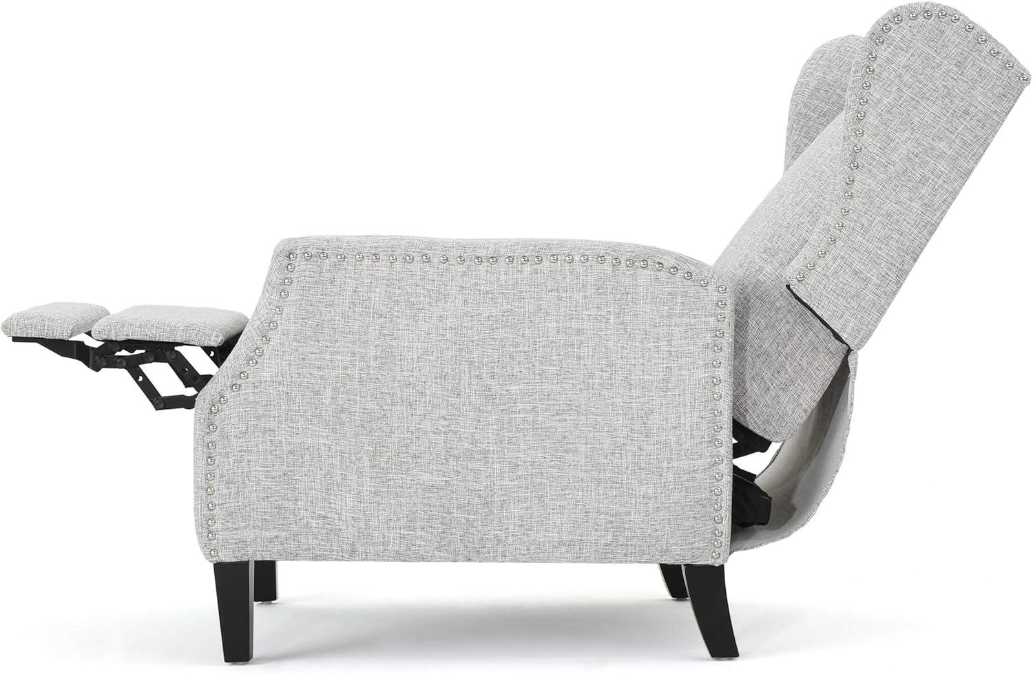 image:imageChristopher Knight Home Ellyn Fabric Recliner Set of 2 Light Gray Tweed Dark BrownLight Gray Tweed Dark Brown