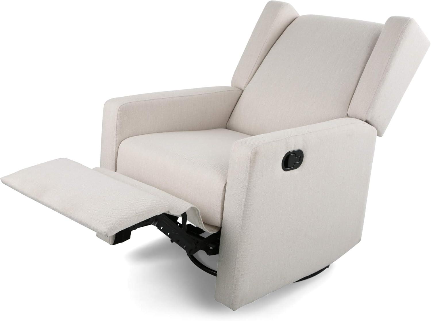 image:imageChristopher Knight Home Patricia Upholstered Swivel Recliner Blush BlackBeige Black