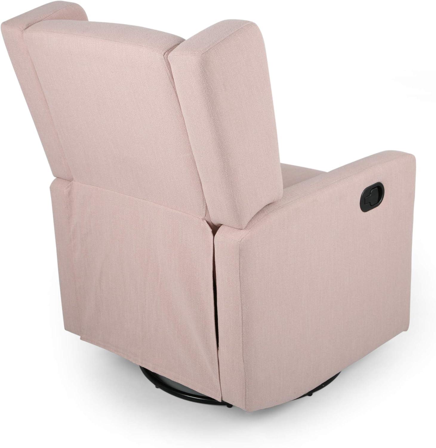 image:imageChristopher Knight Home Patricia Upholstered Swivel Recliner Blush BlackBlush Black