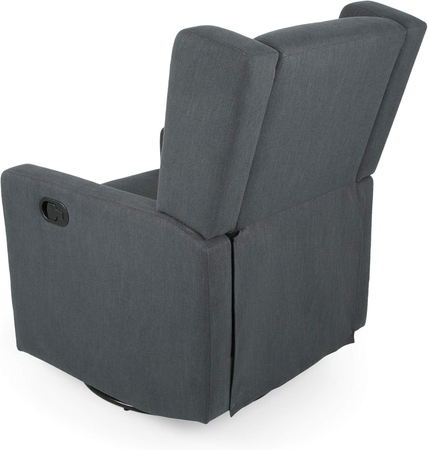 image:imageChristopher Knight Home Patricia Upholstered Swivel Recliner Blush BlackCharcoal Black