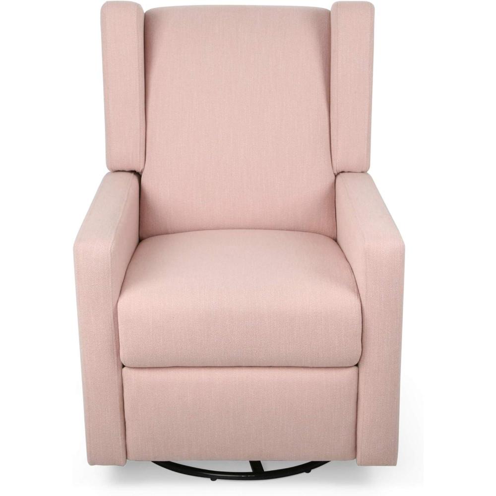 image:imageChristopher Knight Home Patricia Upholstered Swivel Recliner Blush BlackBlush Black