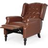 Christopher Knight Home Elaine Contemporary Tufted Recliners (Set of 2), Cognac Brown + Dark Brown
