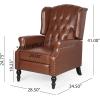 Christopher Knight Home Elaine Contemporary Tufted Recliners (Set of 2), Cognac Brown + Dark Brown