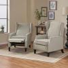 Christopher Knight Home Ellyn Fabric Recliner (Set of 2), Light Gray Tweed, Dark Brown(Gray Moss + Dark Brown)