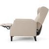 Christopher Knight Home Ellyn Fabric Recliner (Set of 2), Light Gray Tweed, Dark Brown(Wheat)