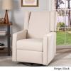 Christopher Knight Home Patricia Upholstered Swivel Recliner, Blush, Black(Beige  Black)