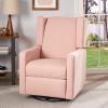 Christopher Knight Home Patricia Upholstered Swivel Recliner, Blush, Black(Blush  Black)