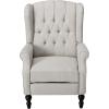 Christopher Knight Home Walter Fabric Recliner, Light Grey Dimensions: 34.75”D x 28.00”W x 41.25”H