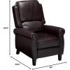 GDFStudio Christopher Knight Home Haddan PU Recliner, Burgundy(Burgundy)
