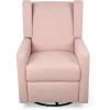 Christopher Knight Home Patricia Upholstered Swivel Recliner, Blush, Black(Blush  Black)