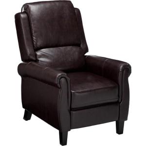 GDFStudio Christopher Knight Home Haddan PU Recliner, Burgundy(Burgundy)